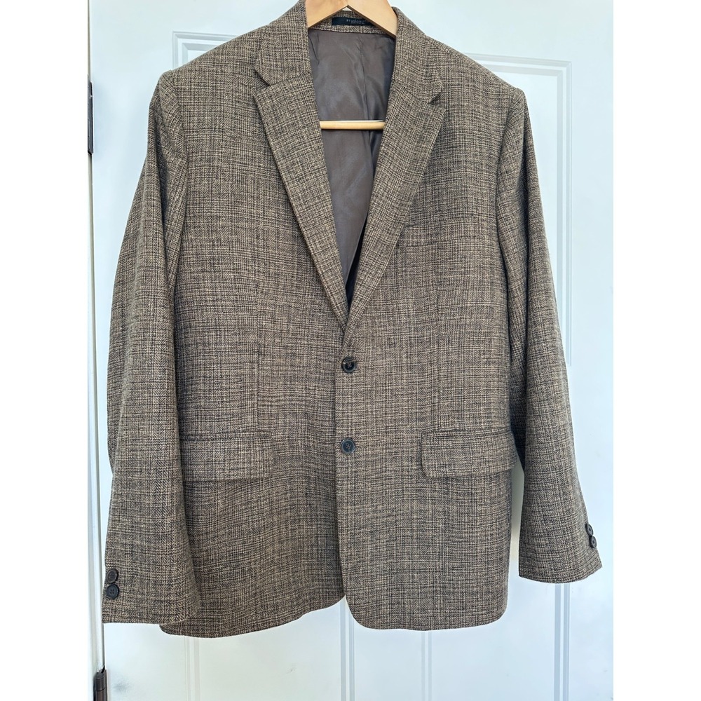 Studio Suits Jacket Mens 38 Blazer Tweed Sport Coat Casual Classic Traditional